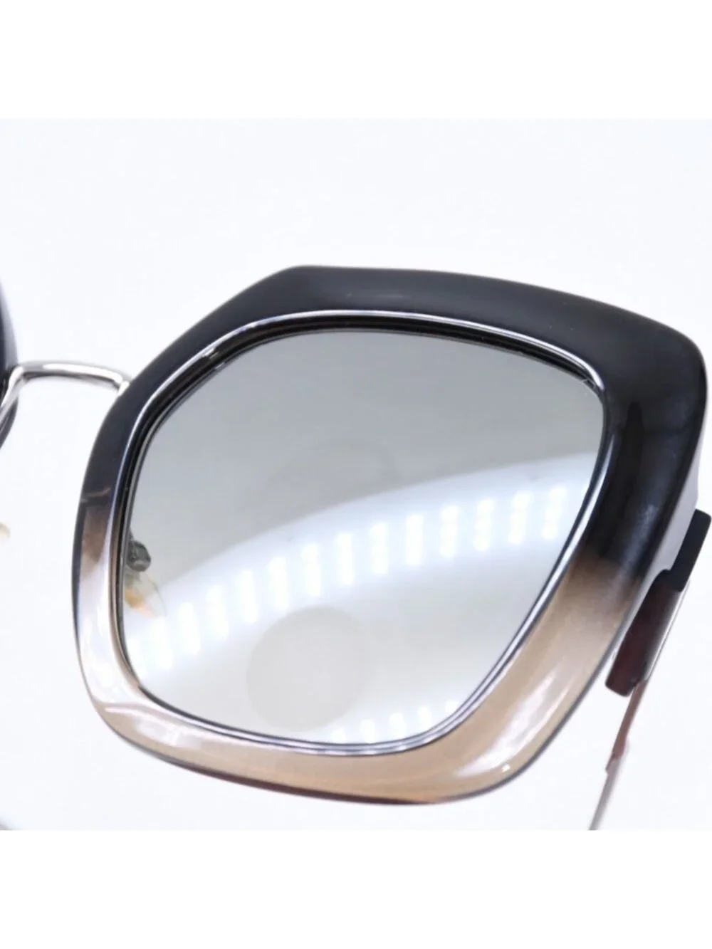 Fendi Sunglasses Eyewear FF Square Black Metal Acetate